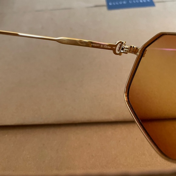 Cartier Men's Metal Aviator Sunglasses - Picture 7 of 9